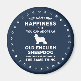 Old English Sheepdog Adoption Glück Magnet