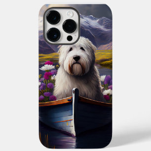 Old English Sheepdog auf Paddle: Ein Landschaftlic Case-Mate iPhone 14 Pro Max Hülle