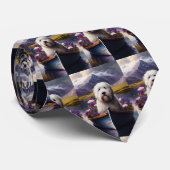 Old English Sheepdog auf Paddle: Ein Landschaftlic Krawatte (Gerollt)