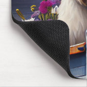 Old English Sheepdog auf Paddle: Ein Landschaftlic Mousepad (Ecke)
