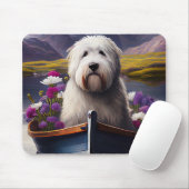 Old English Sheepdog auf Paddle: Ein Landschaftlic Mousepad (Mit Mouse)