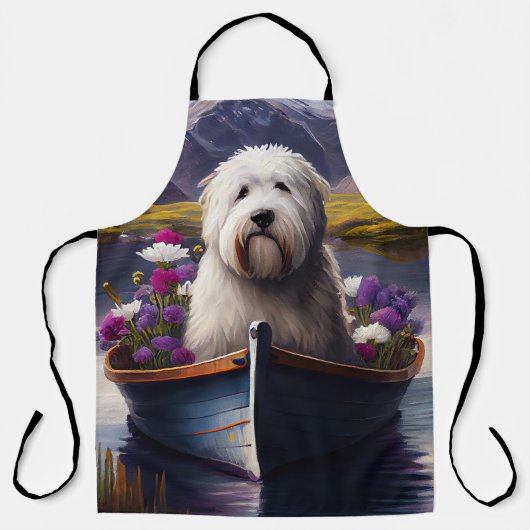 Old English Sheepdog auf Paddle: Ein Landschaftlic Schürze (Vorderseite)