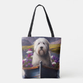 Old English Sheepdog auf Paddle: Ein Landschaftlic Tasche (Rückseite)