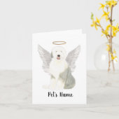 Old English Sheepdog Beileid Memorial Karte (Gelbe Blume)