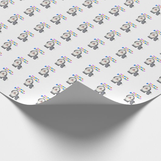 Old English Sheepdog Birthday Geschenkpapier (Ecke)
