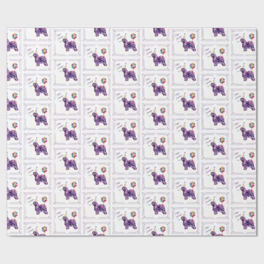 Old English Sheepdog Birthday Geschenkpapier (Flach)