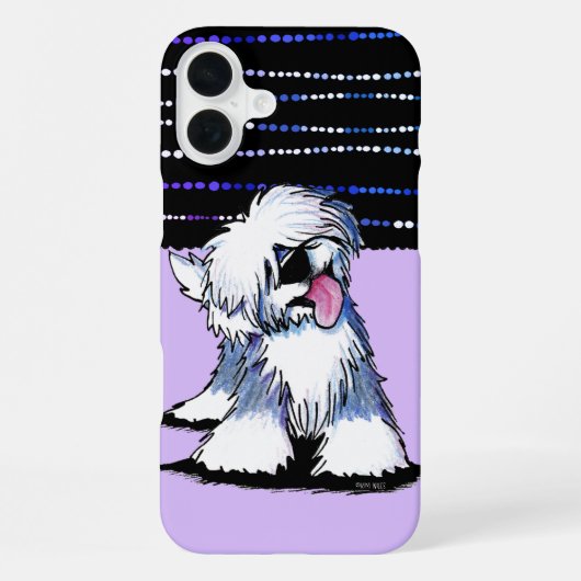 Old English Sheepdog Blank Note Card iPhone Hülle (Rückseite)