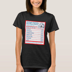 Old English Sheepdog Breed Ewner Nutrition Fakten T-Shirt