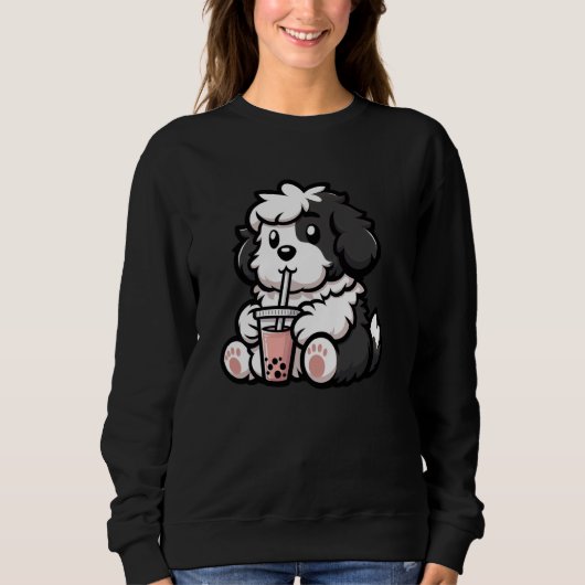 Old English Sheepdog Bubble Tee Dog Funny Boba (Vorderseite)