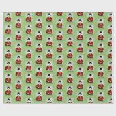 Old English Sheepdog Christmas Caroler Geschenkpapier (Flach)