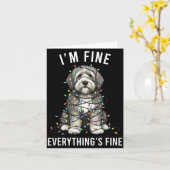 Old English Sheepdog Christmas I'm Fine Everything Karte (Gelbe Blume)