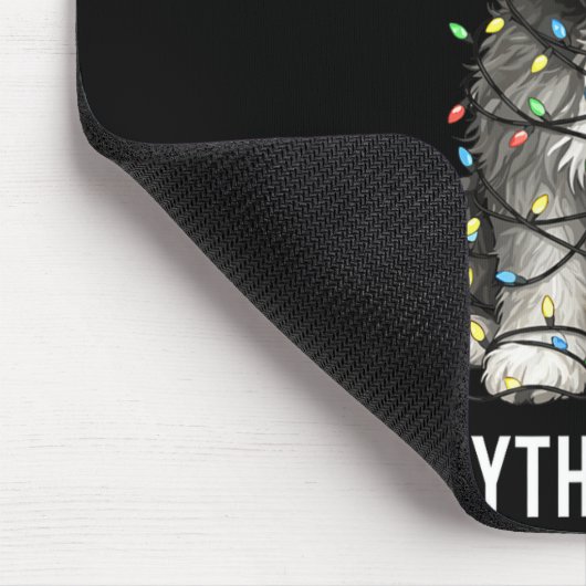 Old English Sheepdog Christmas I'm Fine Everything Mousepad (Ecke)