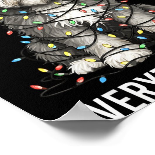 Old English Sheepdog Christmas I'm Fine Everything Poster (Ecke)