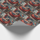 Old English Sheepdog Christmas Story Time Holiday Geschenkpapier (Ecke)