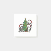 Old English Sheepdog Christmas Tree Post-it Klebezettel (Vorderseite)