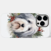 Old English Sheepdog Christmas Wreath Festivals Case-Mate iPhone Hülle (Rückseite (Horizontal))