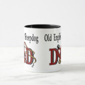 Old English Sheepdog DadGeschenke Tasse (Zentrum)