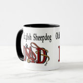Old English Sheepdog DadGeschenke Tasse (Vorderseite Links)