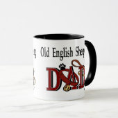 Old English Sheepdog DadGeschenke Tasse (VorderseiteRechts)