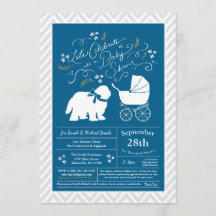 Old English Sheepdog Dog Baby Shower Boy Blue