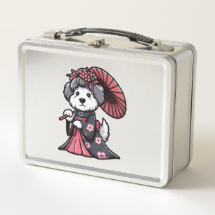 Old English Sheepdog Dog Kimono Metall Brotdose