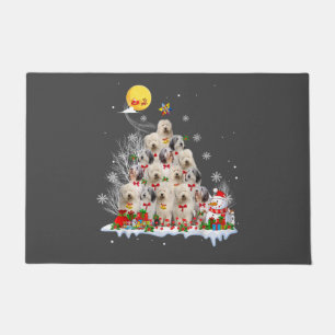 Old English Sheepdog Dog Reindeer Pine Christmas Fußmatte