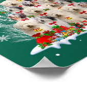 Old English Sheepdog Dog Reindeer Pine Christmas Poster (Ecke)