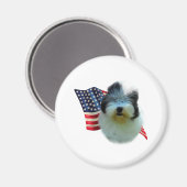 Old English Sheepdog Flag Magnet (Vorderseite/Rückseite)