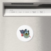 Old English Sheepdog Flag Magnet (In Situ (Geschirrspüler))