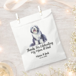 Old English Sheepdog Full Color Pet Wedding Geschenktütchen
