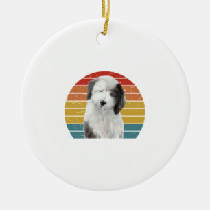 Old English Sheepdog Gaben für Vintagen Dulux Dog Keramik Ornament