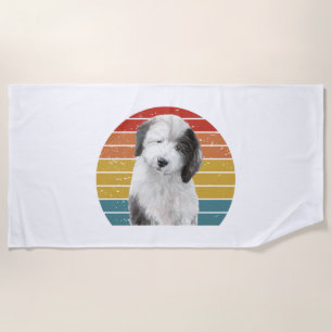 Old English Sheepdog Gaben für Vintagen Dulux Dog  Strandtuch