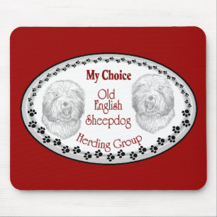 Old English Sheepdog Geschenke Mousepad