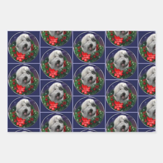 Old English Sheepdog Geschenkpapier Set (Vorderseite 2)