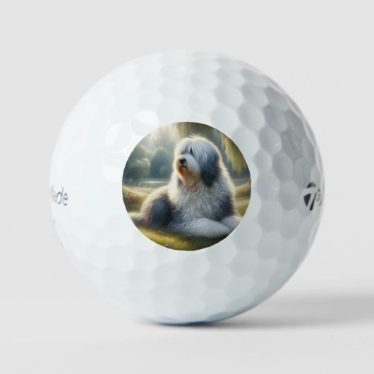Old English Sheepdog Golfball (Vorderseite)
