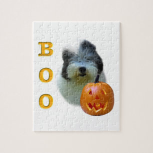 Old English Sheepdog Halloween Boo Puzzle