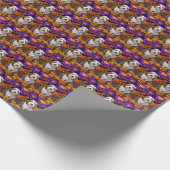 Old English Sheepdog Halloween Hexenkürbis Geschenkpapier (Ecke)