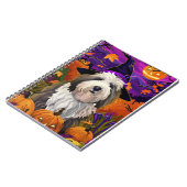 Old English Sheepdog Halloween Hexenkürbis Notizblock (Linke Seite)