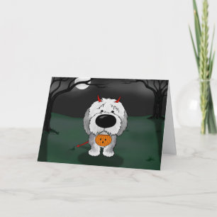 Old English Sheepdog Halloween Karte