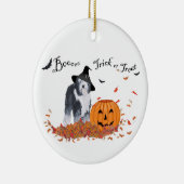 Old English Sheepdog Halloween Keramik Ornament (Rechts)