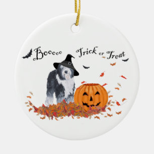 Old English Sheepdog Halloween Keramik Ornament