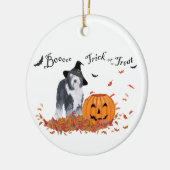 Old English Sheepdog Halloween Keramik Ornament (Links)