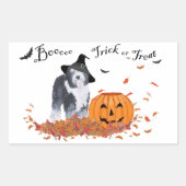 Old English Sheepdog Halloween Rechteckiger Aufkleber (Vorderseite)