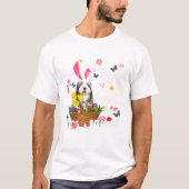 Old English Sheepdog Happy Easter T-Shirt (Vorderseite)