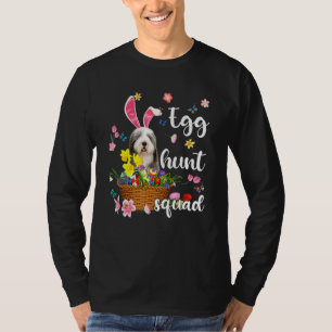 Old English Sheepdog Happy Ostertag farbiges Ei T-Shirt