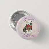 Old English Sheepdog Herz-Mama Button (Vorne & Hinten)