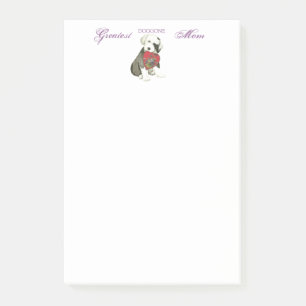 Old English Sheepdog Herz-Mama Post-it Klebezettel