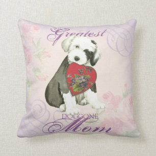 Old English Sheepdog Herzliche Mama Kissen