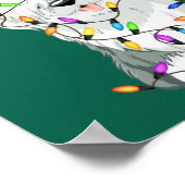 Old English Sheepdog Hund Light Decke Weihnachtshu Poster (Ecke)