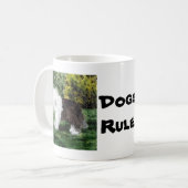 Old English Sheepdog Hunde Regel Custom Kaffeetasse (Vorderseite Links)